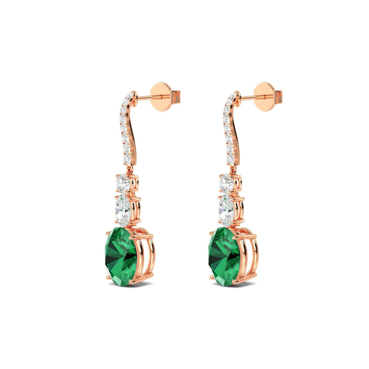 Rose Gold / 10.50ct Lab Grown Diamond Drop Earrings