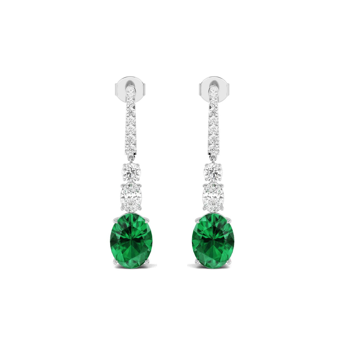 White Gold / 10.50ct Lab Grown Diamond Drop Earrings