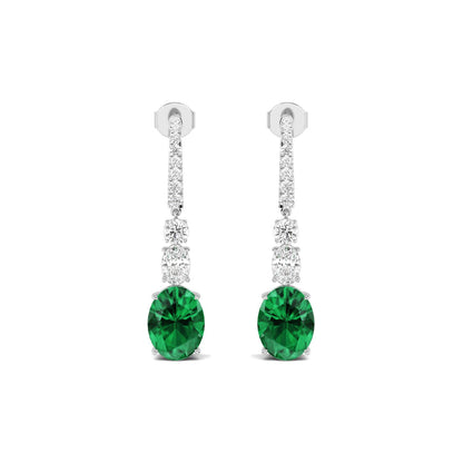 White Gold / 10.50ct Lab Grown Diamond Drop Earrings