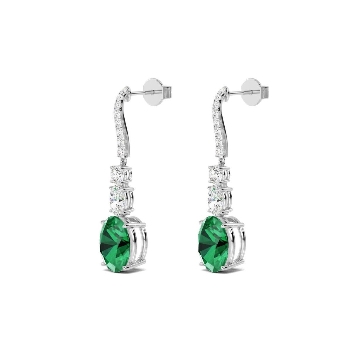 White Gold / 10.50ct Lab Grown Diamond Drop Earrings