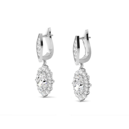 White Gold / 2.79ct Lab Grown Diamond Drop Earrings