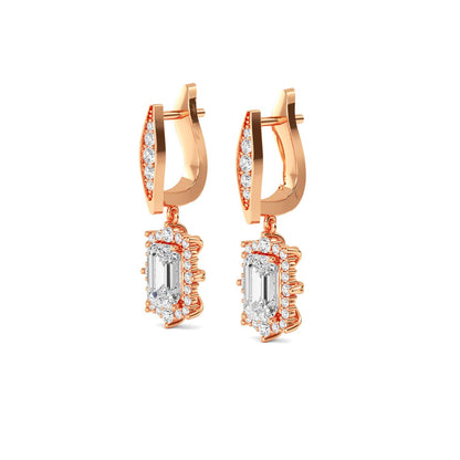 Rose Gold / 2.48ct Lab Grown Diamond Drop Earrings