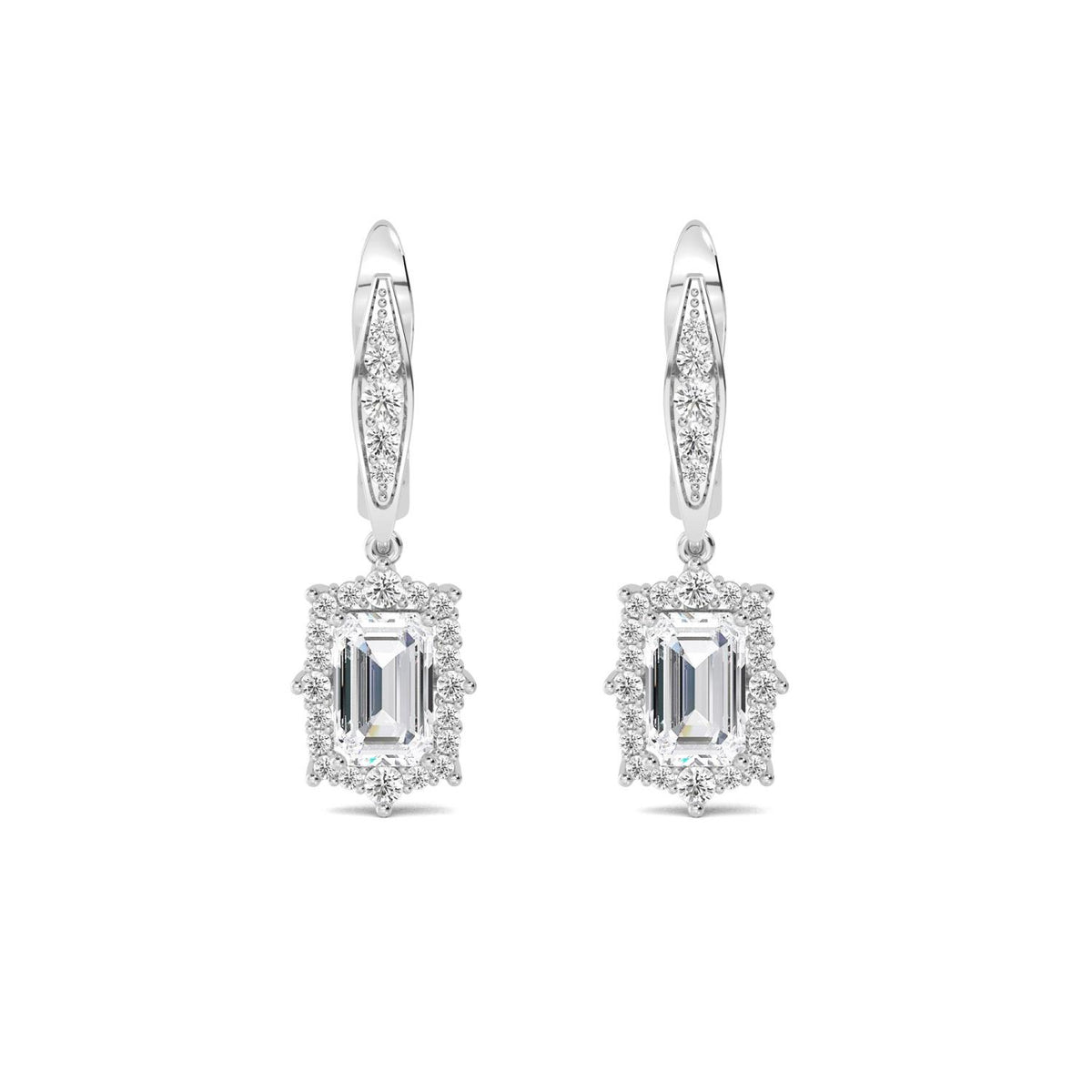 White Gold / 2.48ct Lab Grown Diamond Drop Earrings
