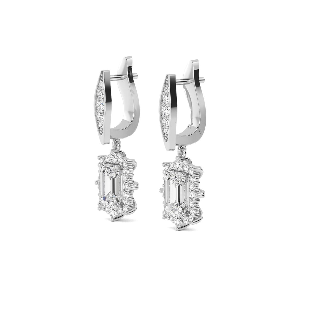 White Gold / 2.48ct Lab Grown Diamond Drop Earrings