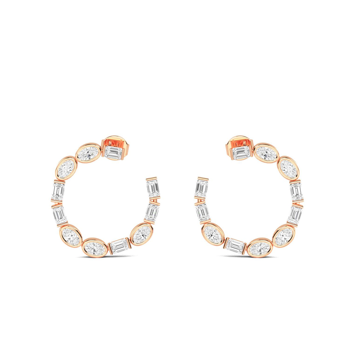 Rose Gold / 4.55ct Lab Grown Diamond Earrings