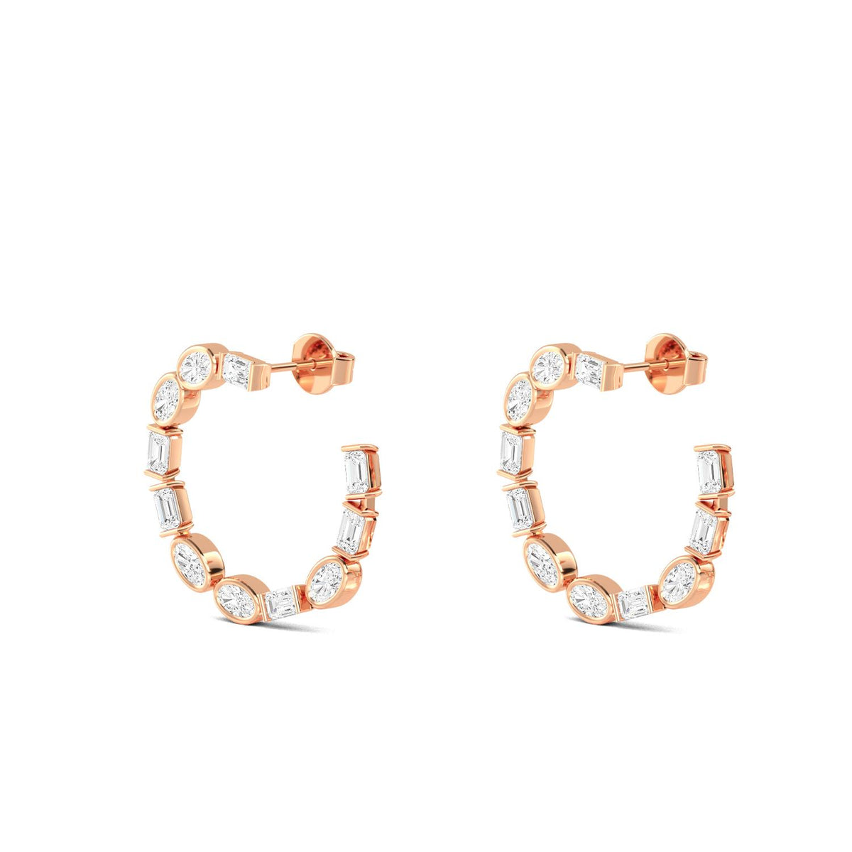 Rose Gold / 4.55ct Lab Grown Diamond Earrings