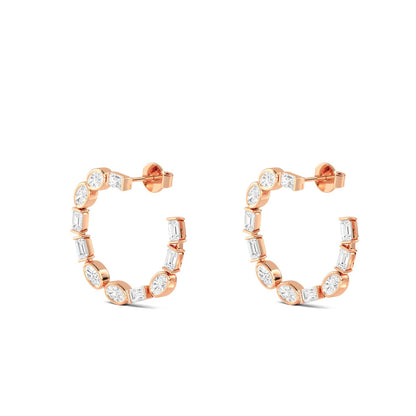 Rose Gold / 4.55ct Lab Grown Diamond Earrings