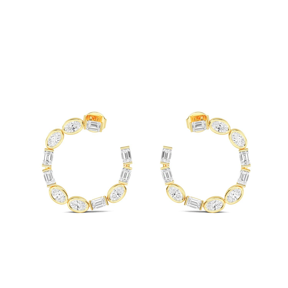 Yellow Gold / 4.55ct Lab Grown Diamond Earrings