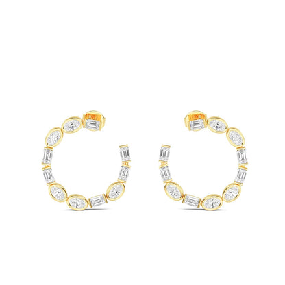 Yellow Gold / 4.55ct Lab Grown Diamond Earrings