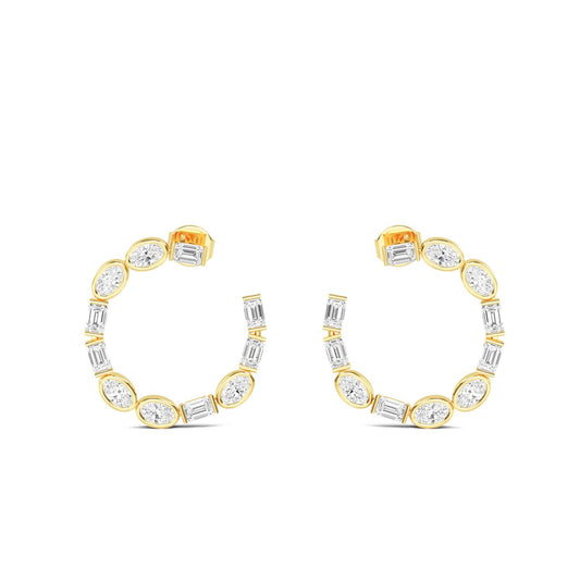Yellow Gold / 4.55ct Lab Grown Diamond Earrings