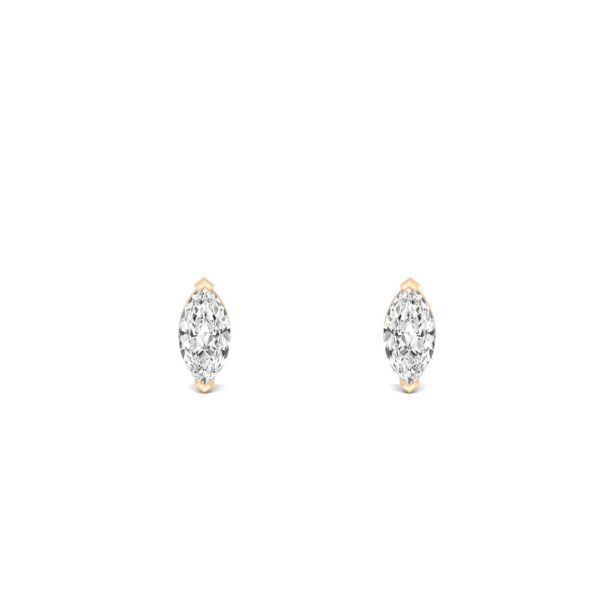Rose Gold / 0.52ct Lab Grown Diamond Solitaire Earrings