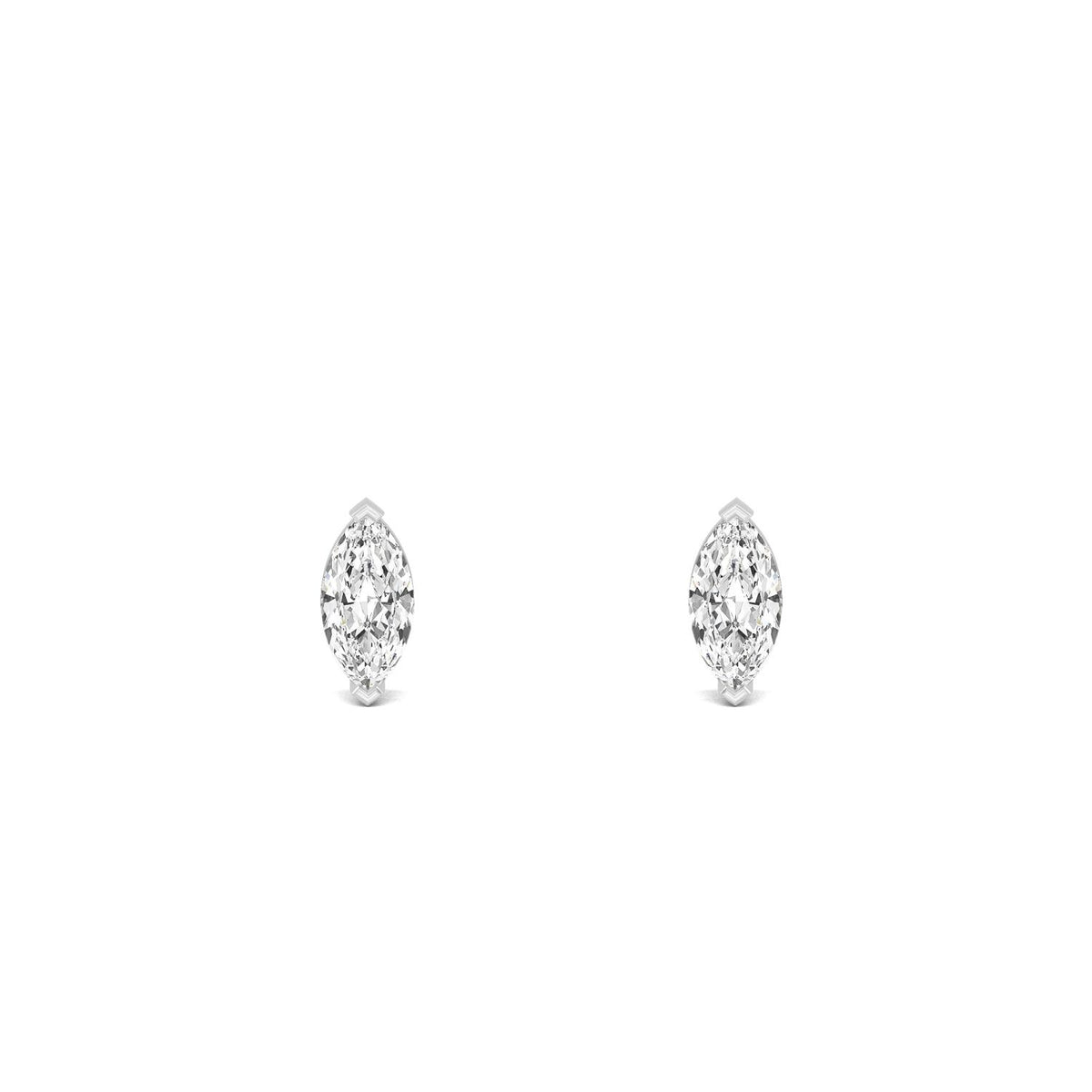 White Gold / 0.52ct Lab Grown Diamond Solitaire Earrings