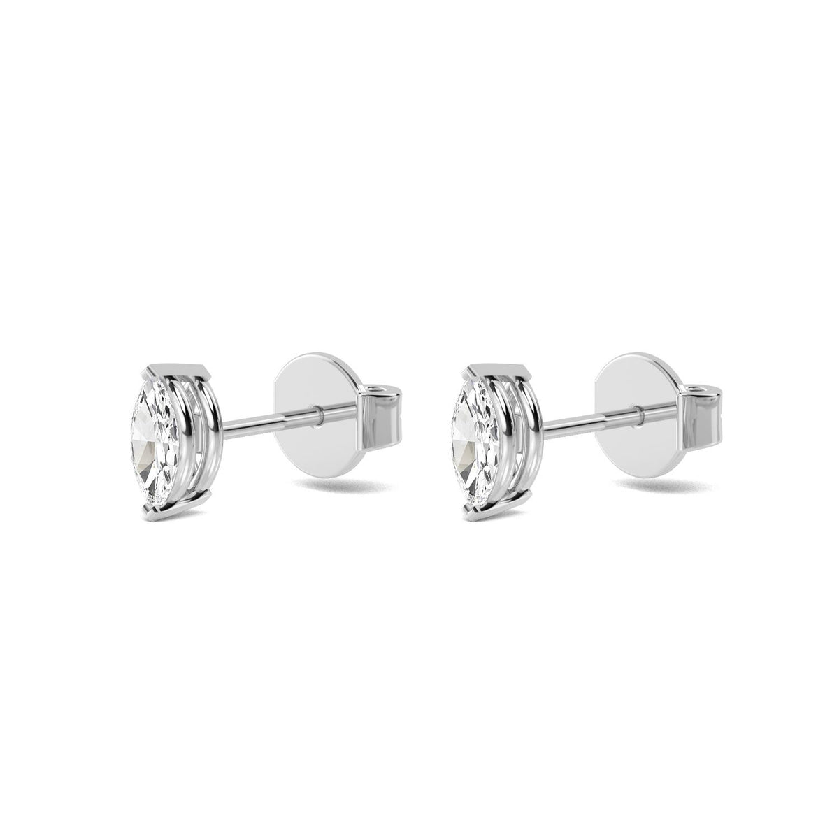 White Gold / 0.52ct Lab Grown Diamond Solitaire Earrings