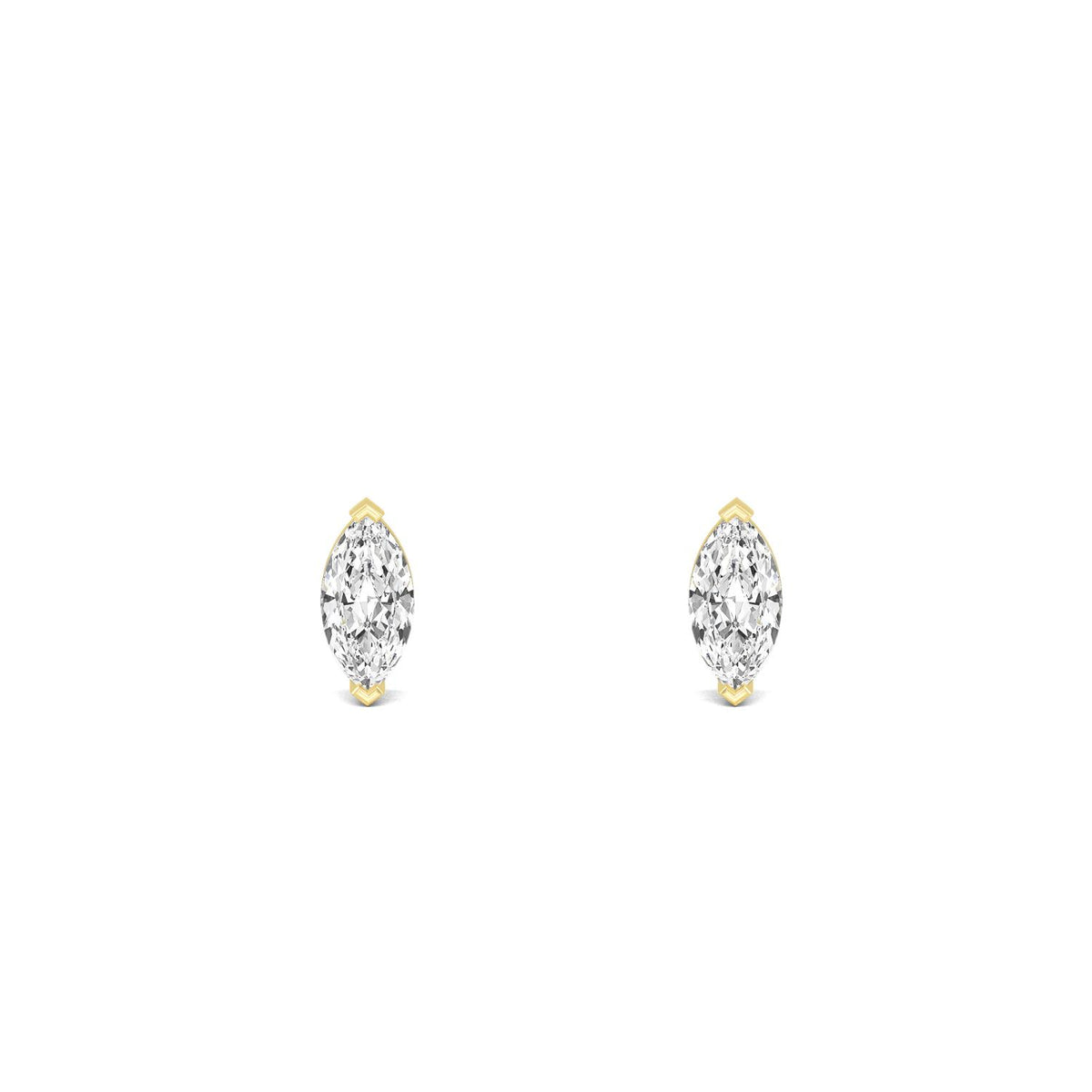 Yellow Gold / 0.52ct Lab Grown Diamond Solitaire Earrings