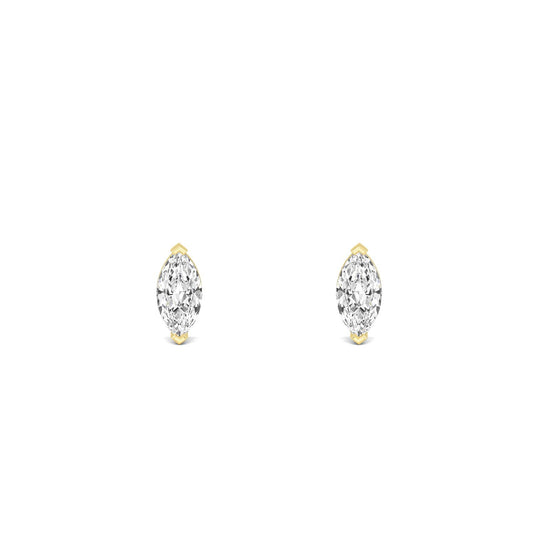 Yellow Gold / 0.52ct Lab Grown Diamond Solitaire Earrings