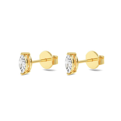 Yellow Gold / 0.52ct Lab Grown Diamond Solitaire Earrings