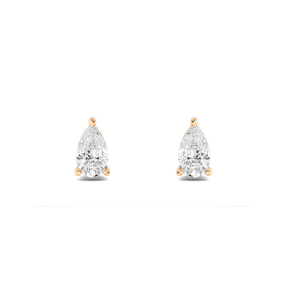 Rose Gold / 0.60ct Lab Grown Diamond Solitaire Earrings