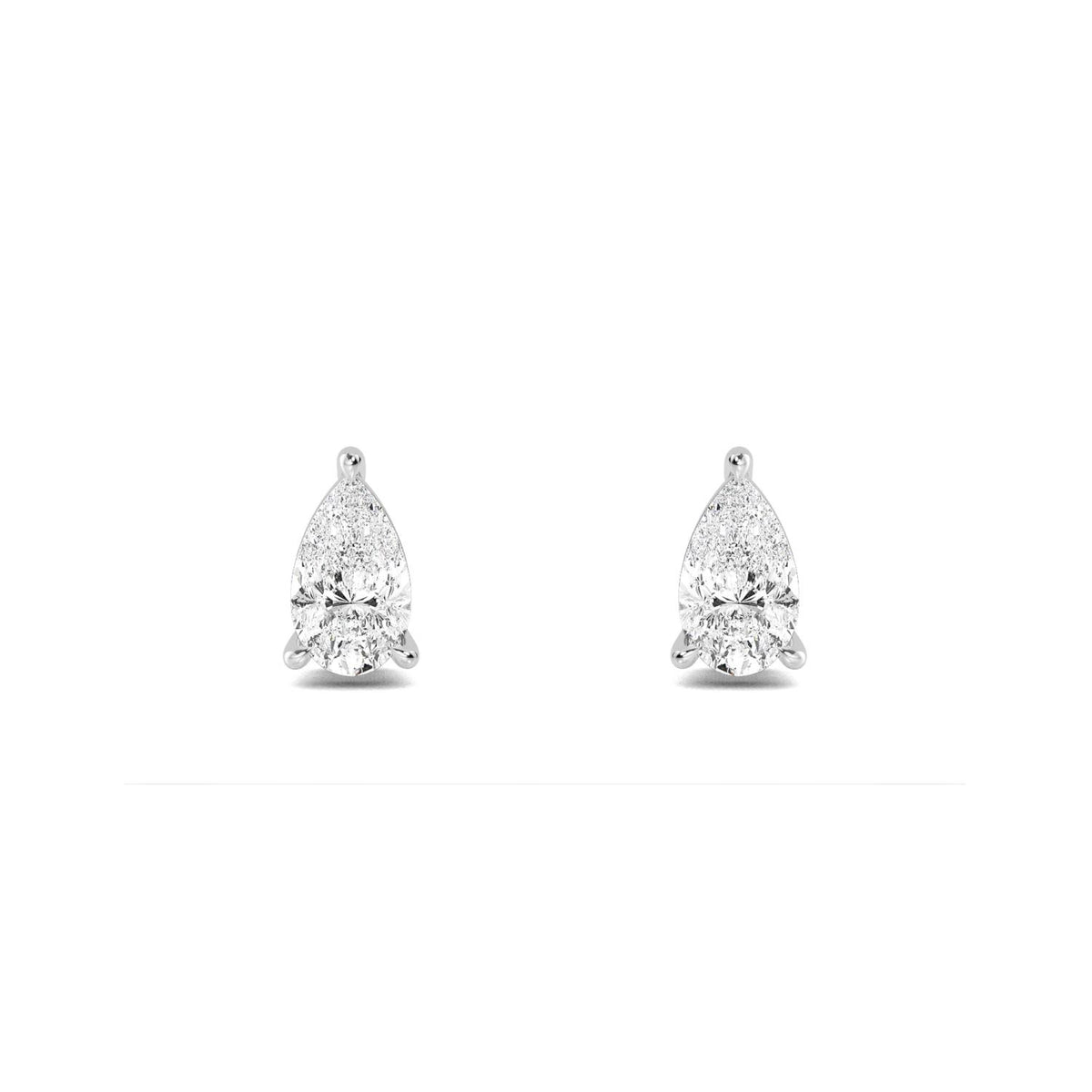 White Gold / 0.60ct Lab Grown Diamond Solitaire Earrings
