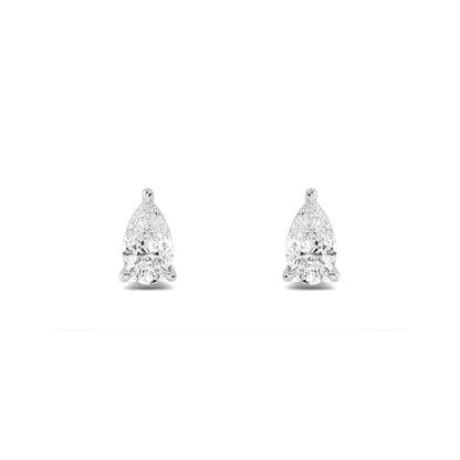 White Gold / 0.60ct Lab Grown Diamond Solitaire Earrings