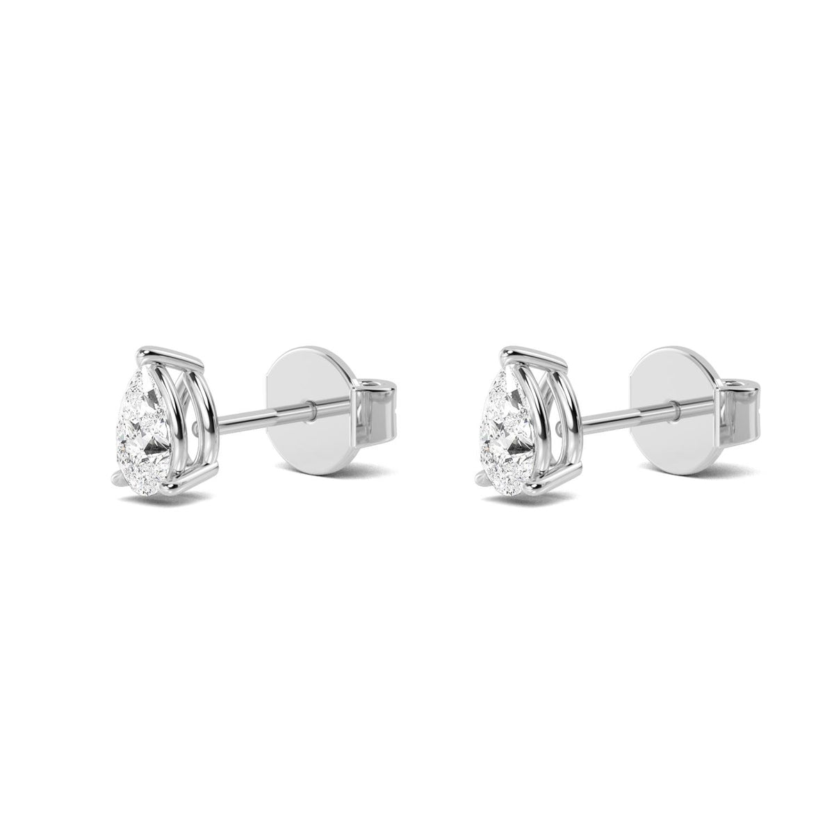 White Gold / 0.60ct Lab Grown Diamond Solitaire Earrings