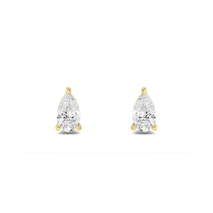 Yellow Gold / 0.60ct Lab Grown Diamond Solitaire Earrings