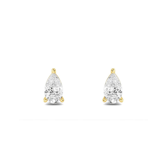 Yellow Gold / 0.60ct Lab Grown Diamond Solitaire Earrings