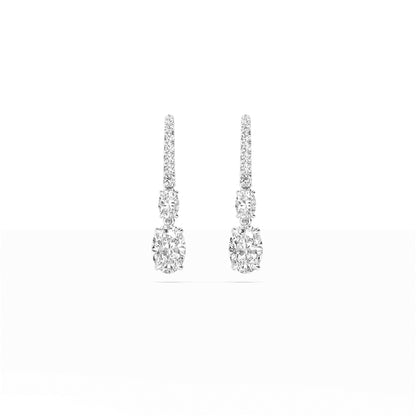 White Gold / 4.14ct Lab Grown Diamond Drop Earrings