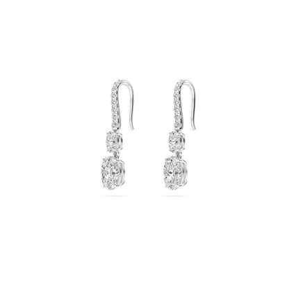 White Gold / 4.14ct Lab Grown Diamond Drop Earrings