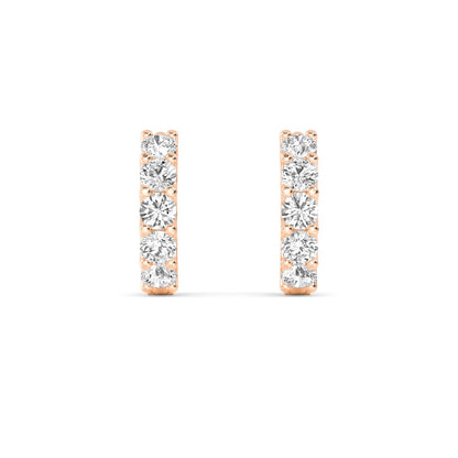 Rose Gold / 0.99ct Lab Grown Diamond Hoop Earrings