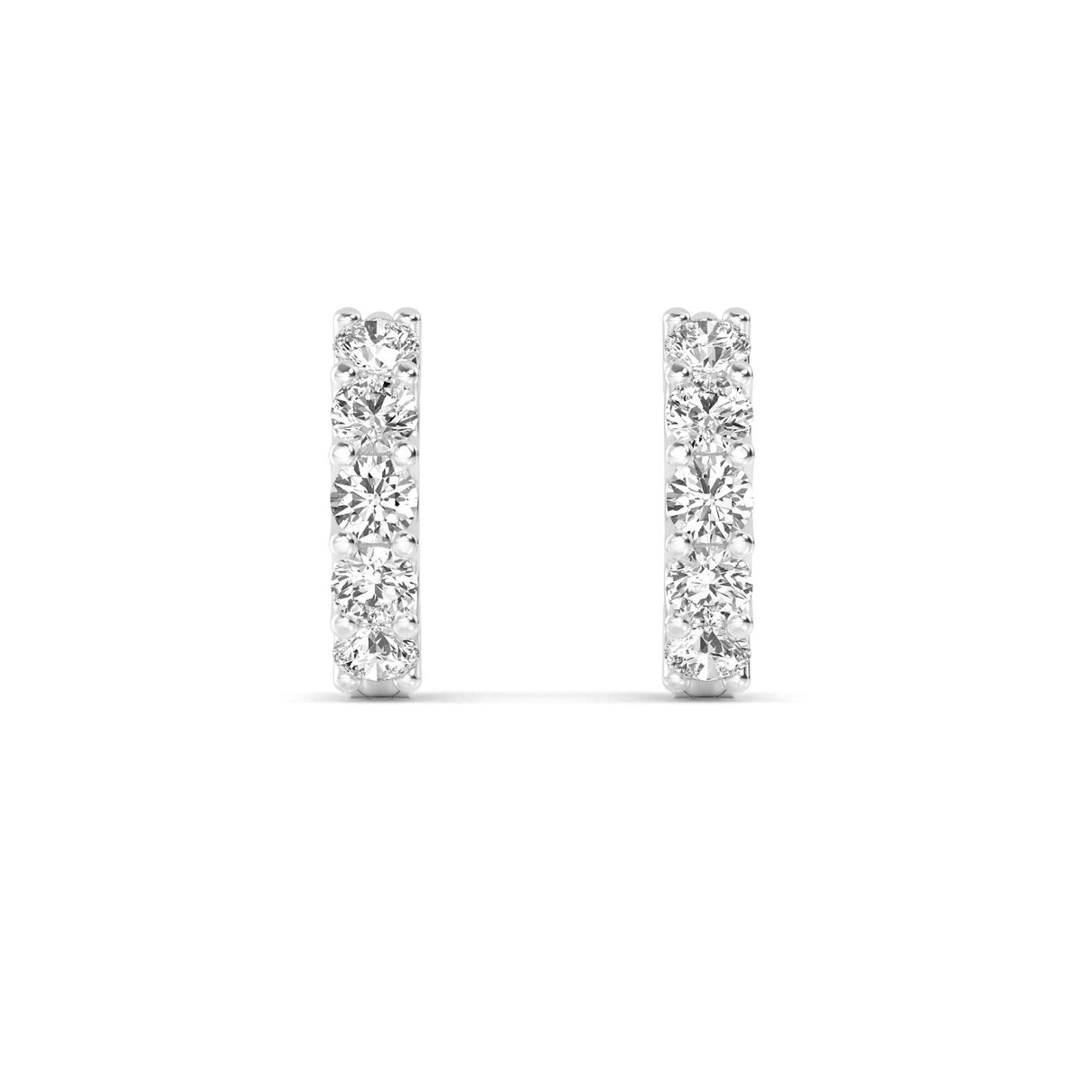 White Gold / 0.99ct Lab Grown Diamond Hoop Earrings