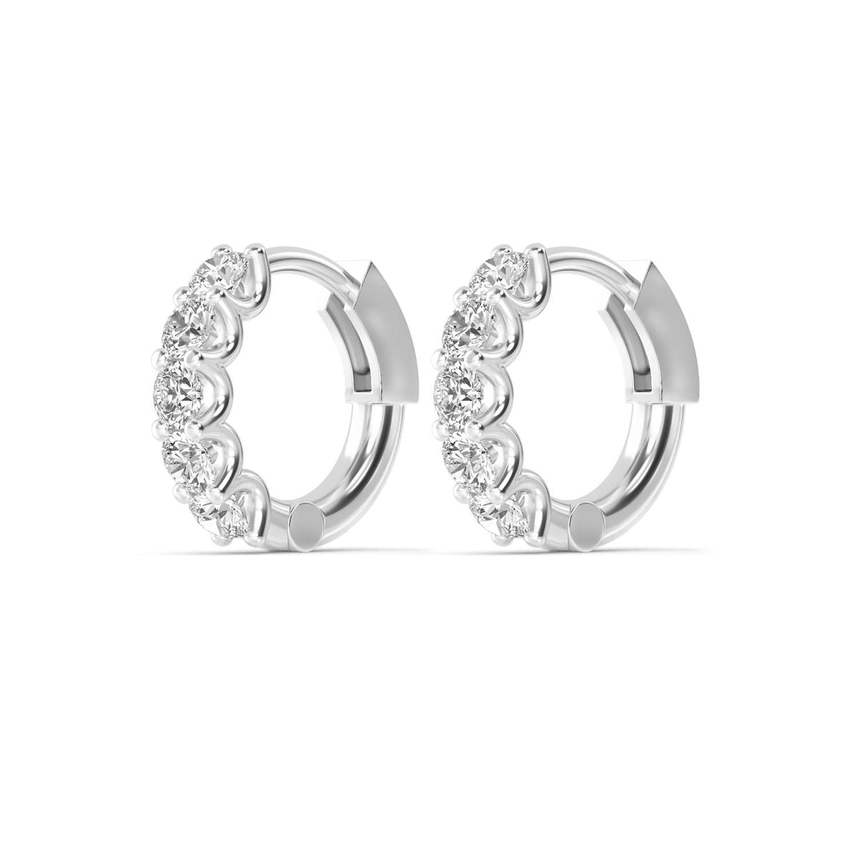 White Gold / 0.99ct Lab Grown Diamond Hoop Earrings