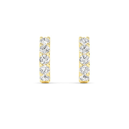 Yellow Gold / 0.99ct Lab Grown Diamond Hoop Earrings
