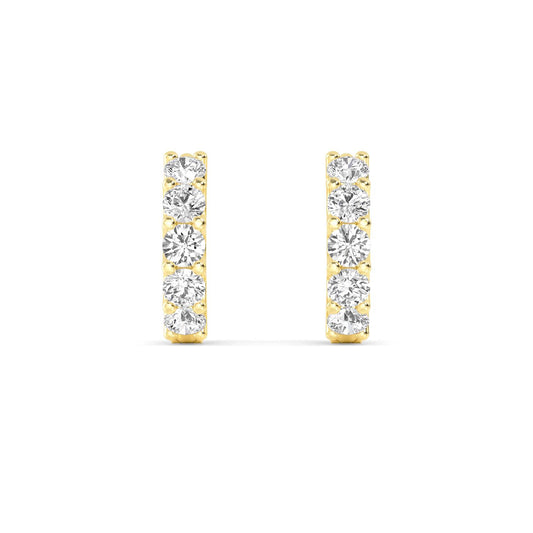 Yellow Gold / 0.99ct Lab Grown Diamond Hoop Earrings