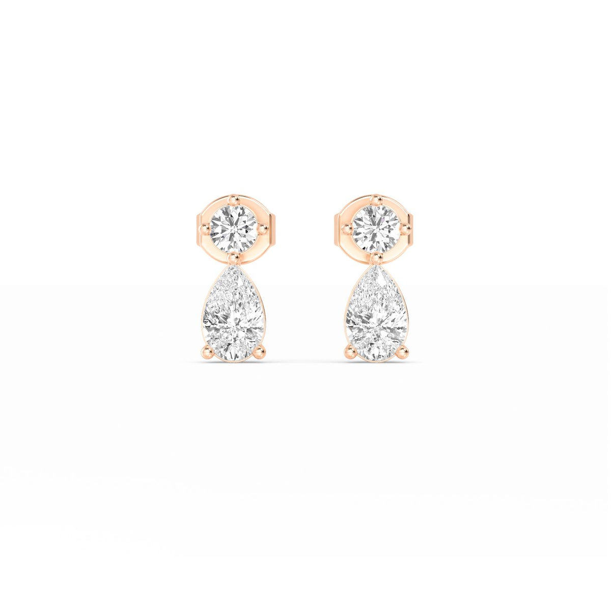 Rose Gold / 1.96ct Lab Grown Diamond Drop Earrings