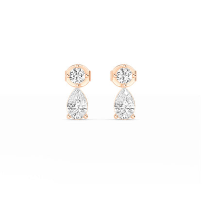 Rose Gold / 1.96ct Lab Grown Diamond Drop Earrings