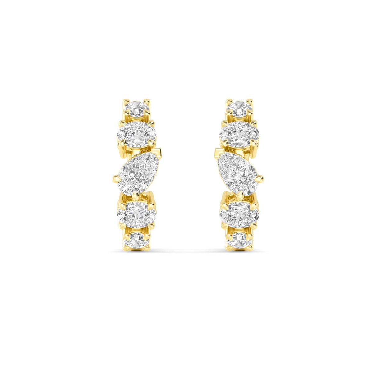 Yellow Gold / 1.35ct Lab Grown Diamond Earrings