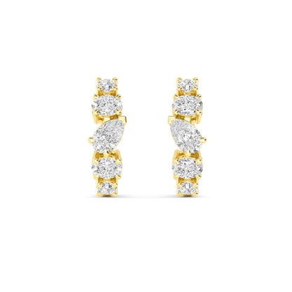 Yellow Gold / 1.35ct Lab Grown Diamond Earrings