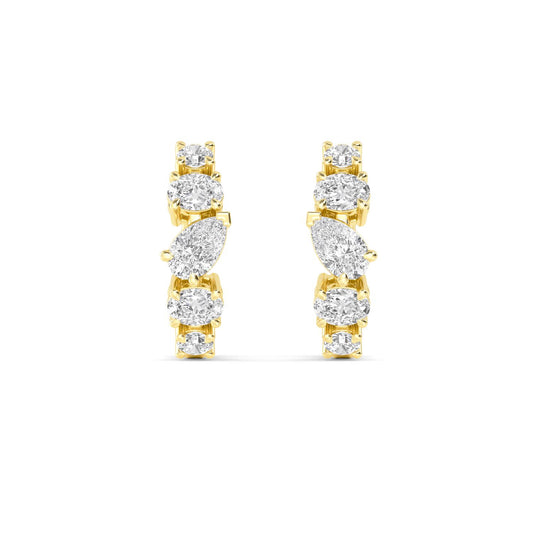 Yellow Gold / 1.35ct Lab Grown Diamond Earrings