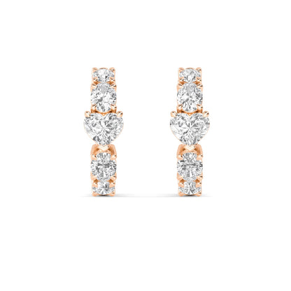 Rose Gold / 1.49ct Lab Grown Diamond Earrings