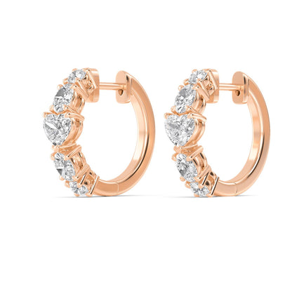 Rose Gold / 1.49ct Lab Grown Diamond Earrings
