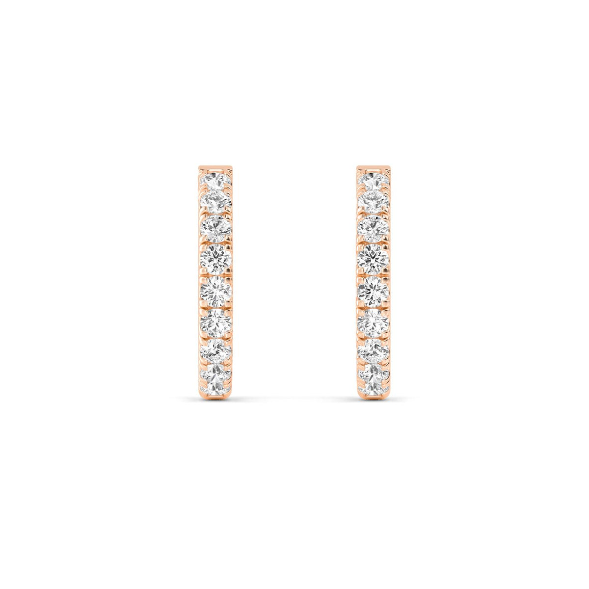 Rose Gold / 1.00ct Lab Grown Diamond Hoop Earrings