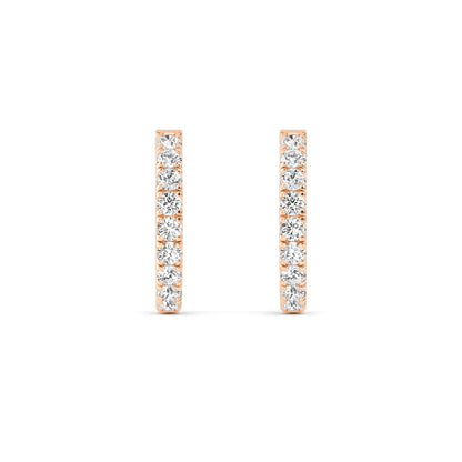 Rose Gold / 1.00ct Lab Grown Diamond Hoop Earrings