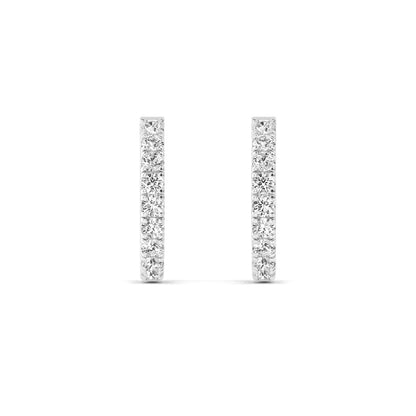 White Gold / 1.00ct Lab Grown Diamond Hoop Earrings