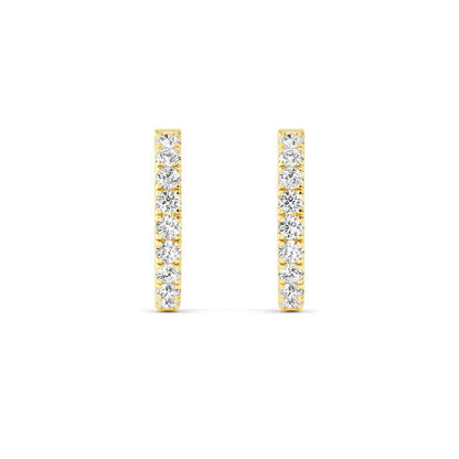 Yellow Gold / 1.00ct Lab Grown Diamond Hoop Earrings