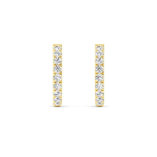 Yellow Gold / 1.00ct Lab Grown Diamond Hoop Earrings