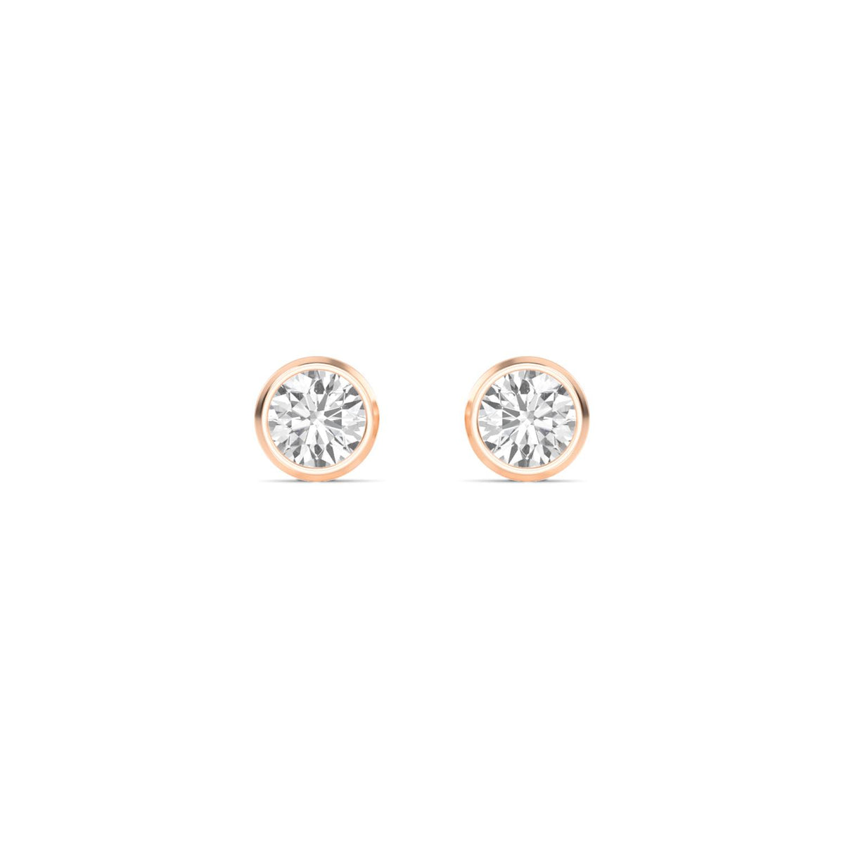 Rose Gold / 0.30ct Lab Grown Diamond Solitaire Earrings