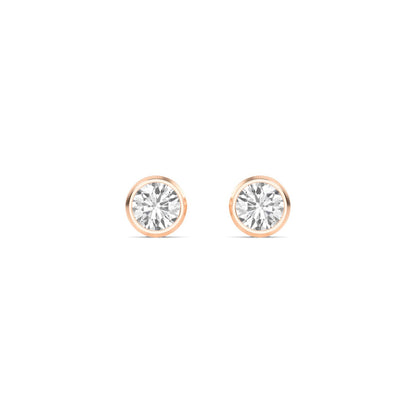 Rose Gold / 0.30ct Lab Grown Diamond Solitaire Earrings