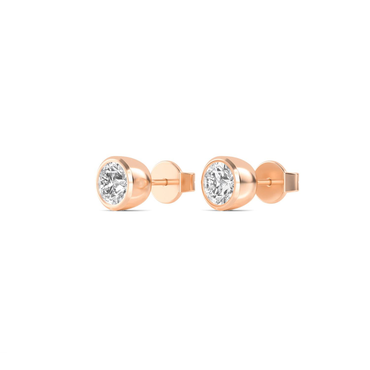 Rose Gold / 0.30ct Lab Grown Diamond Solitaire Earrings