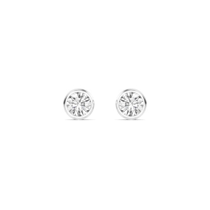 White Gold / 0.30ct Lab Grown Diamond Solitaire Earrings