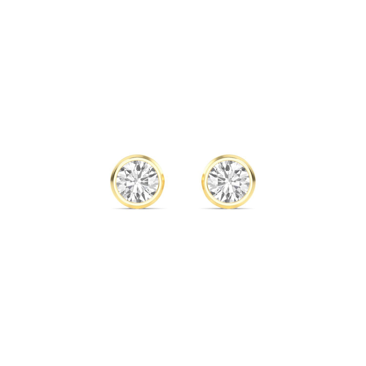 Yellow Gold / 0.30ct Lab Grown Diamond Solitaire Earrings